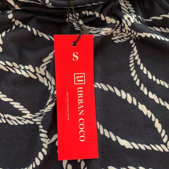 NWT Navy & White Print Maxi Skirt - Picture 2 of 5